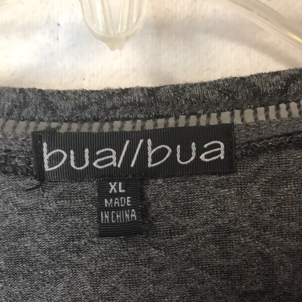 Bua Bua Women’s Tunic Top Size L Gray Front Butto… - image 6